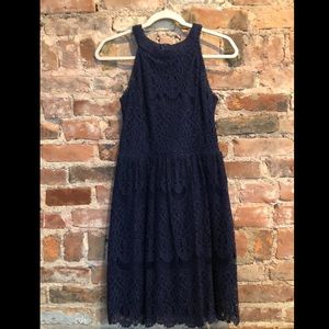 Navy lace dress